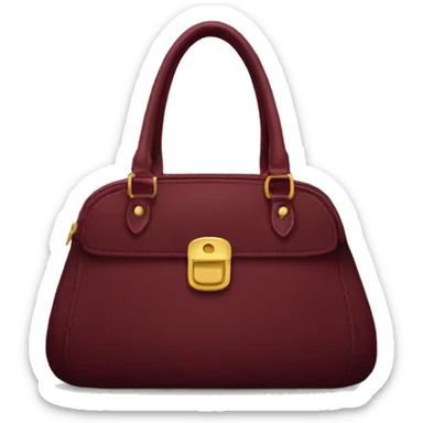 Maroon purse sticker