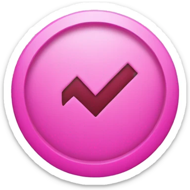 Pink check mark tick sticker