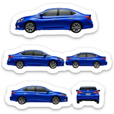 royal blue nissan sentra  sticker