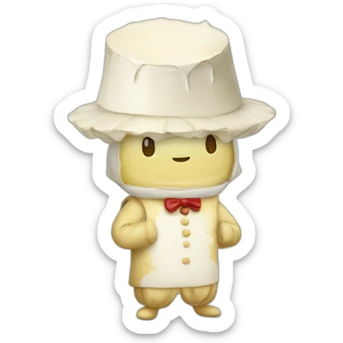 Camembert en costume sticker