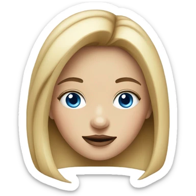 indoor portrait of girl blue eyes big lips sticker