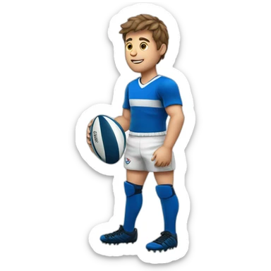 A rugbyman blue sticker