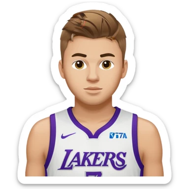Luka Doncic LA Lakers shirt number 77 sticker