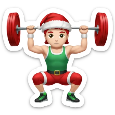 christmas weightlifting
 sticker