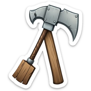 Minecraft pickaxe sticker