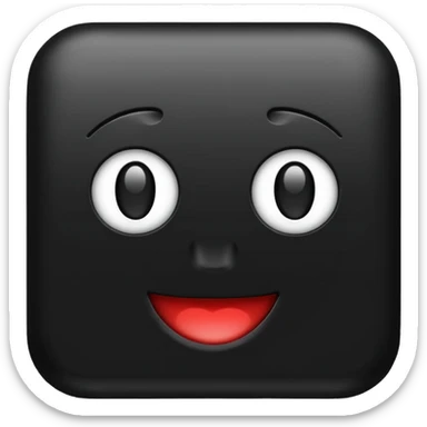 x black emoji iphone sticker