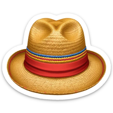 straw hat from one piece sticker