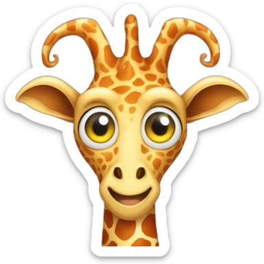 Girafe octopus sticker