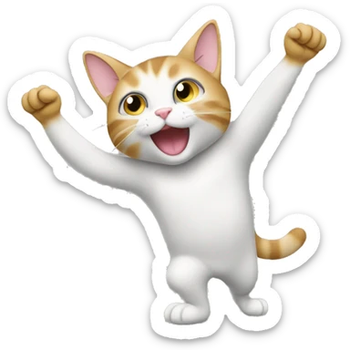 cat that’s dabbing ￼ sticker