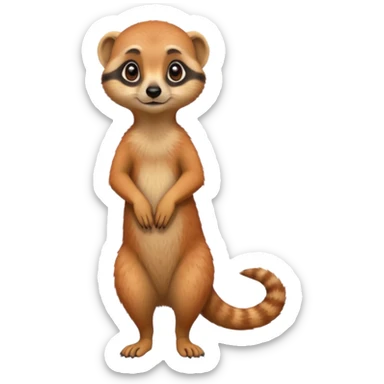 a red meerkat sticker
