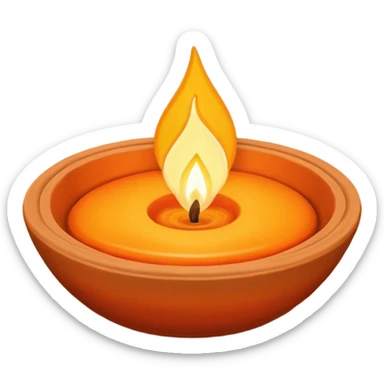 diya, with oil. sticker