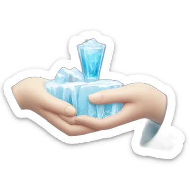 elsa de frozen lanzando hielo con las manos sticker