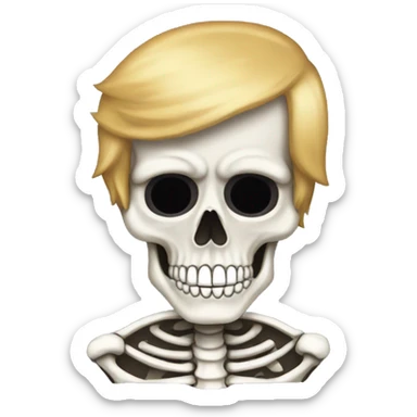 Skeleton Donald Trump  sticker