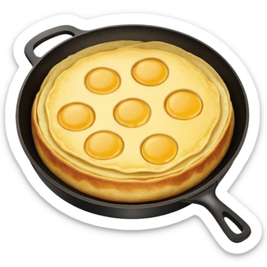 Round spanish potato omelet no plate, plain ok top no toppings sticker