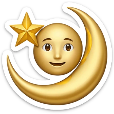 Creat an Star and Crescent emoji sticker