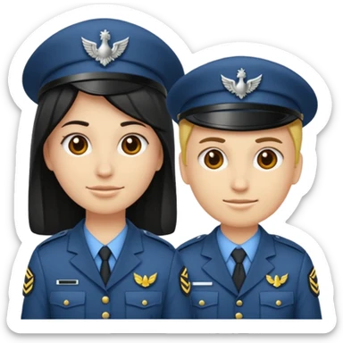 one emoji wearing ACU and second emoji AGSU sticker