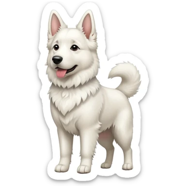 white Swiss Shepherd dog sticker