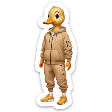 Duck wearing Nike tech fleece and joggers sticker