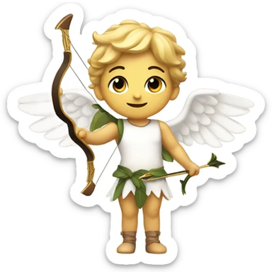 Cupid shooting an arrow  sticker