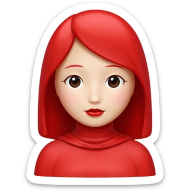 Fresita rosita sin cara pero cute y linda sticker