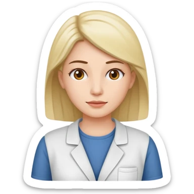 woman patient casual cloth sticker