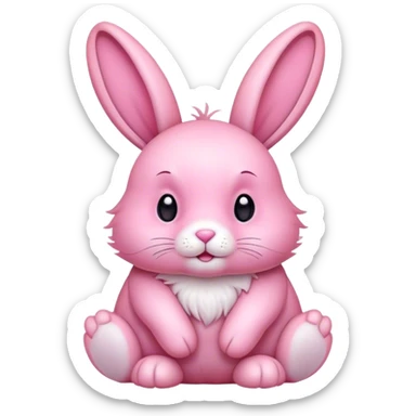 Pink rabbit sticker