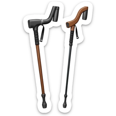 hiking poles, trekking poles sticker