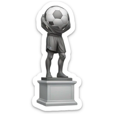 Estatua de uma mono bola grande e peluda sticker