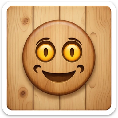 Emoji madeira sticker