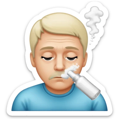 Guy snorting cocaine emoji sticker