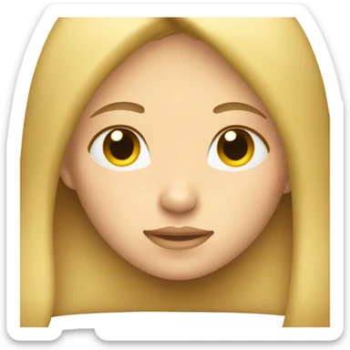 Long straight blonde hair girl eyes closed sleeping sticker