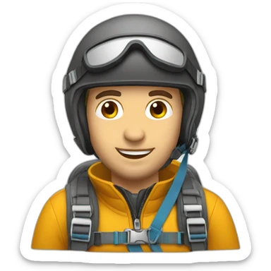 piloto parapente sticker