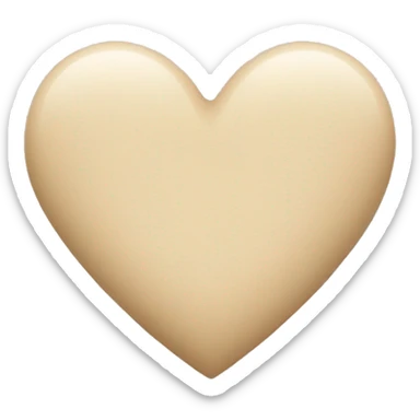 Beige Heart sticker