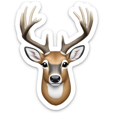 Whitetail buck sticker