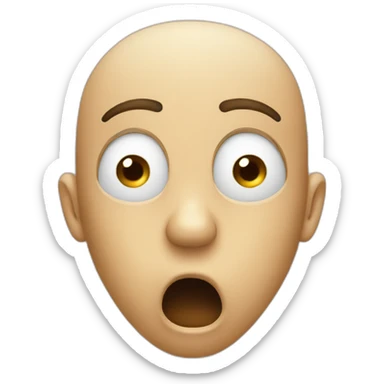 Shocked face with hand covering mouth sticker