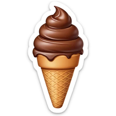 Chocolate ice cream cone  sticker