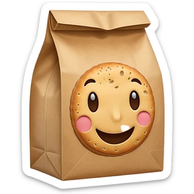 sac kraft avec du pain dedans  sticker