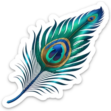 peacock feather emoji sticker