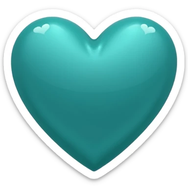 Teal heart with Belles wording sticker
