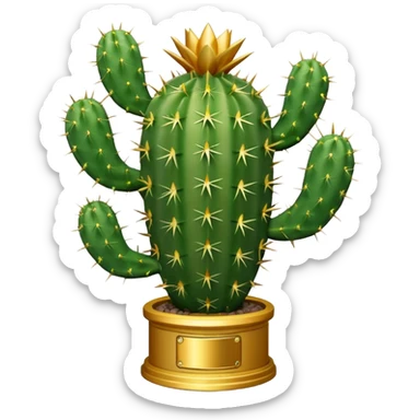 golf trophy cactus sticker
