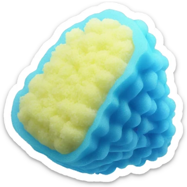blue shower sponge item sticker