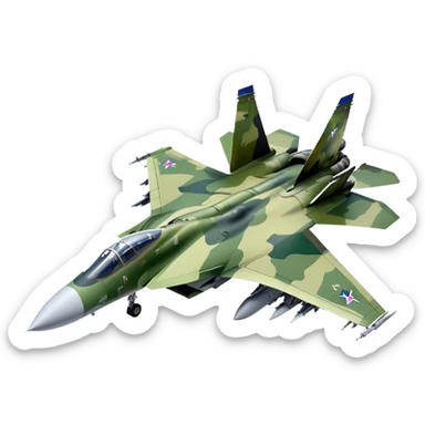 SU-35 Jet - Sukhoi (Model Year: 2020) (Iconic colour: Camouflage green) sticker