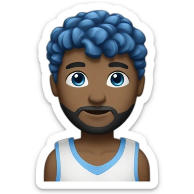 white-man-braun-hair-blues-eyes-blue-basketball-player sticker