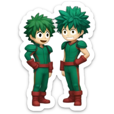 deku et shoto s'embrassent sticker