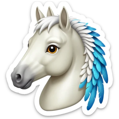Pegasus. Combine these two emojis 🐎 and 🪽 sticker