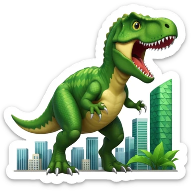 Trex attacks city sticker