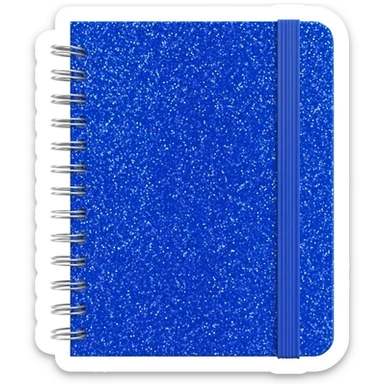 notebook cobalt glittery sparkle sticker