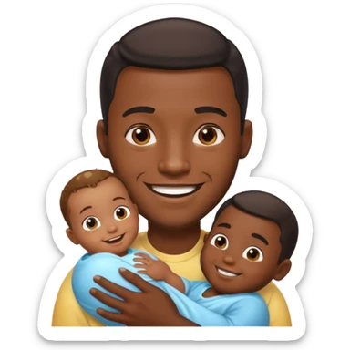 do an emoji of a black guy with baby oil sticker