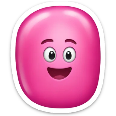 A pink jellybean sticker