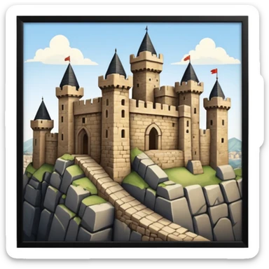 ancient fortified city with high wall sticker